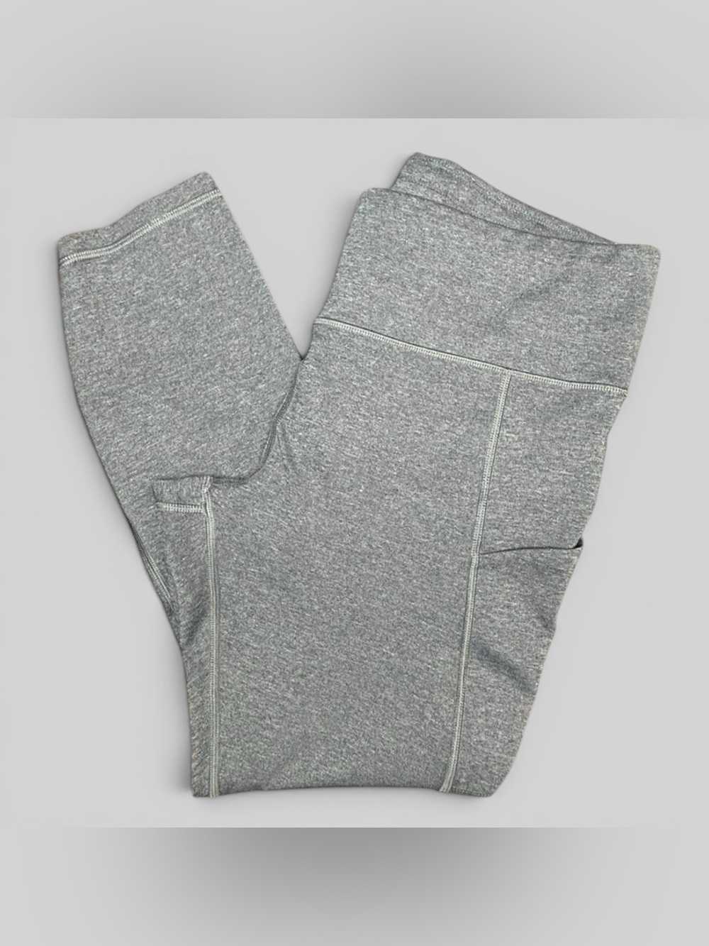 Athleta Up For Anything Tight Leggings Gray Heather Size Large L Athletic Yoga